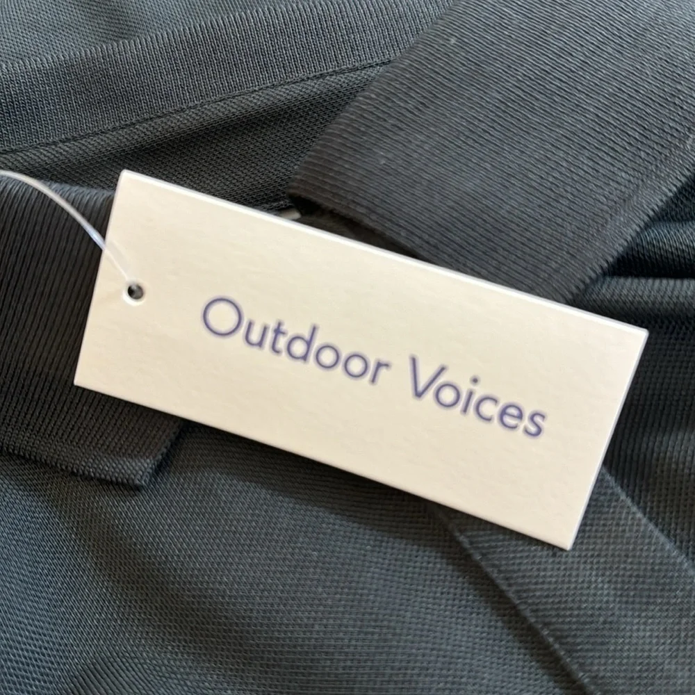 Outdoor Voices Birdie Polo Shirt Women's M Black NWT‎ - Picture 8 of 13